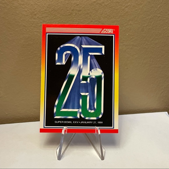 Super Bowl XXV 1990 Score Football Card - Picture 2 of 3